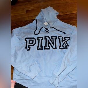 Pink baby blue hoodie